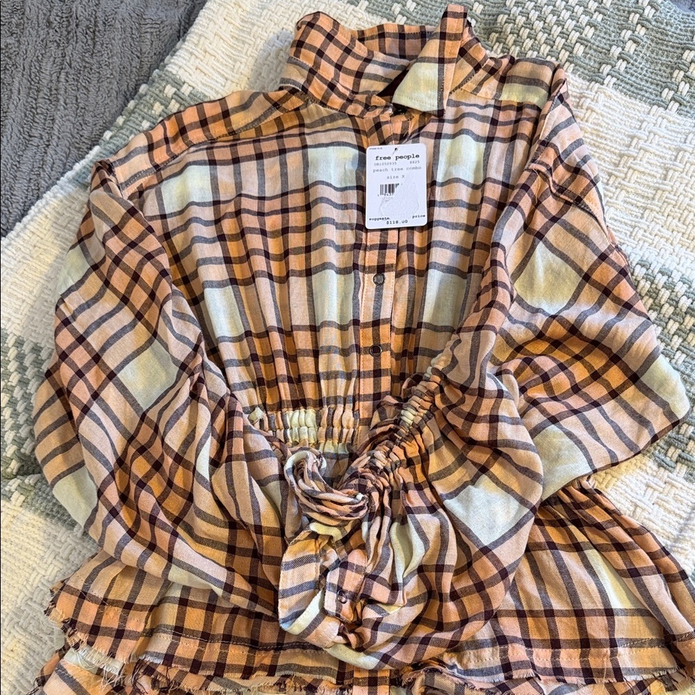 NWT Free People button up shirt - Picture 2 of 10
